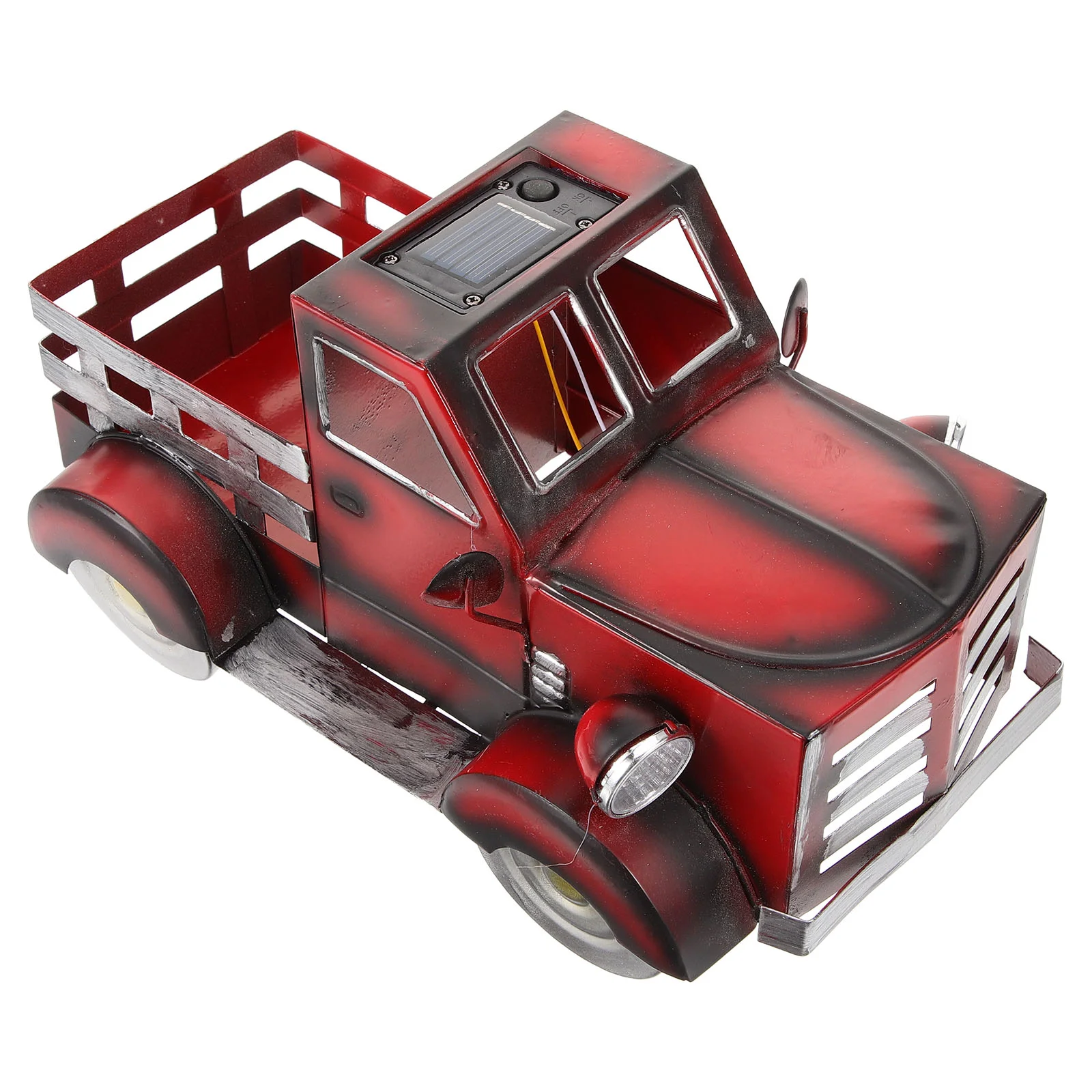 

Christmas Red Metal Truck Toys Vintage Pickup Truck Rustic Car With Tree New Year Christmas Decoration Adornos De Navidad
