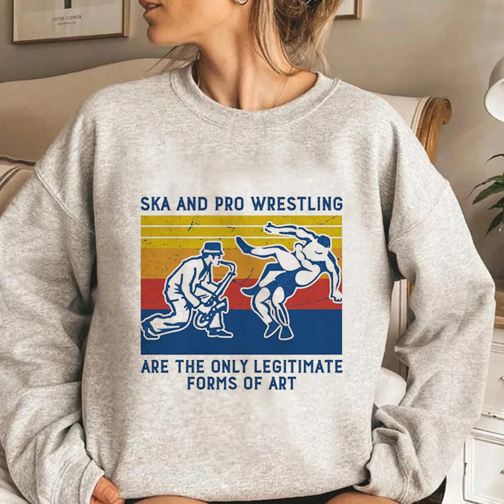 Felpe Con Cappuccio Da Wrestling Donna Fleece Anime Clothes Pullover Maglione Streetwear Femminile