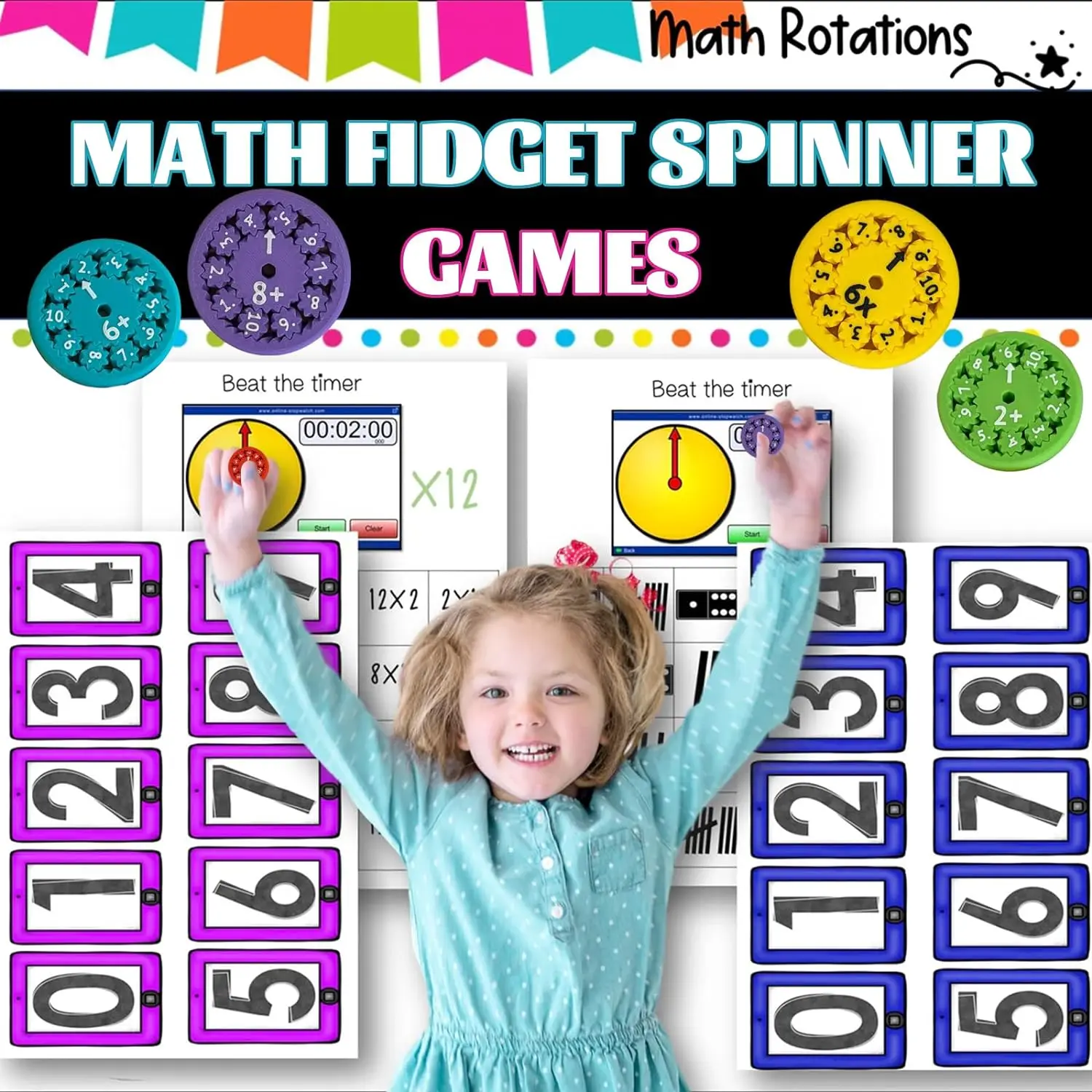 Fidget Toys Stress Relief Toys Party Toys Math Fidget Spinners Fingertip Math Puzzle Games Operations Decompression Desktop Multiplication