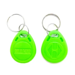 Colorful RFID Proximity Keyfobs - Pack of 100 Smart Access Control Cards, 125KHz (Green)