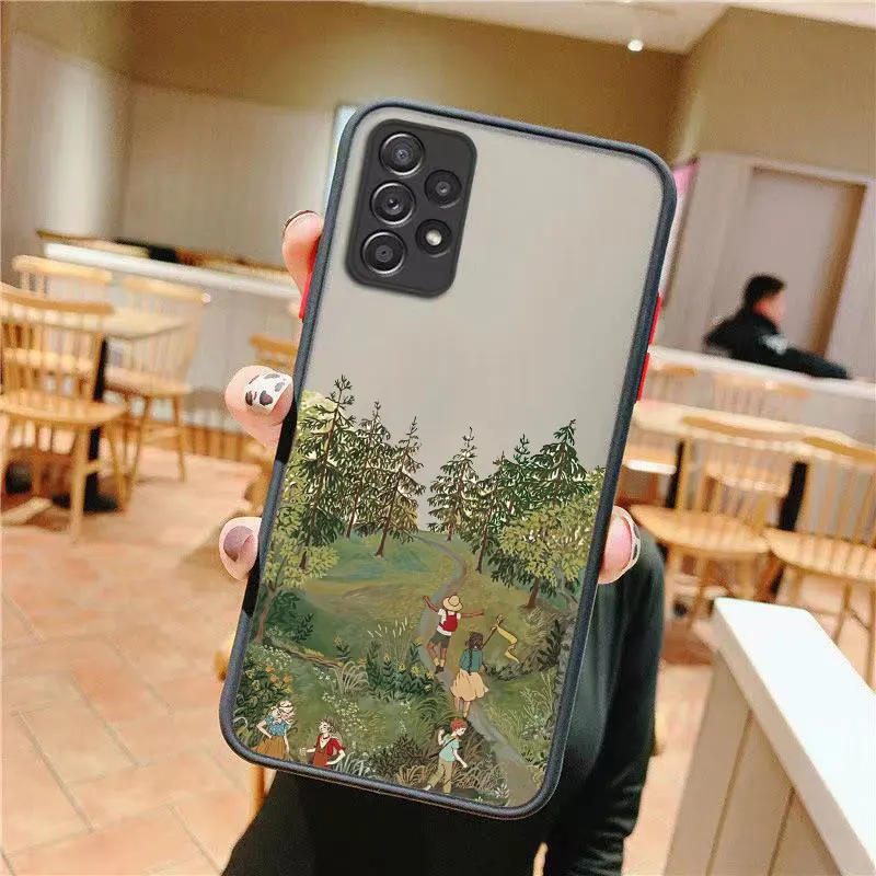 phone belt pouch Scenery Girl Case For Vivo V17 V20 Oil Painted Phone Cover for Vivo Y31 X60 Pro X50 Y20 Y30 Y50 Y51 2021 V15 Y17 Y19 Y91C Capa phone carrying case