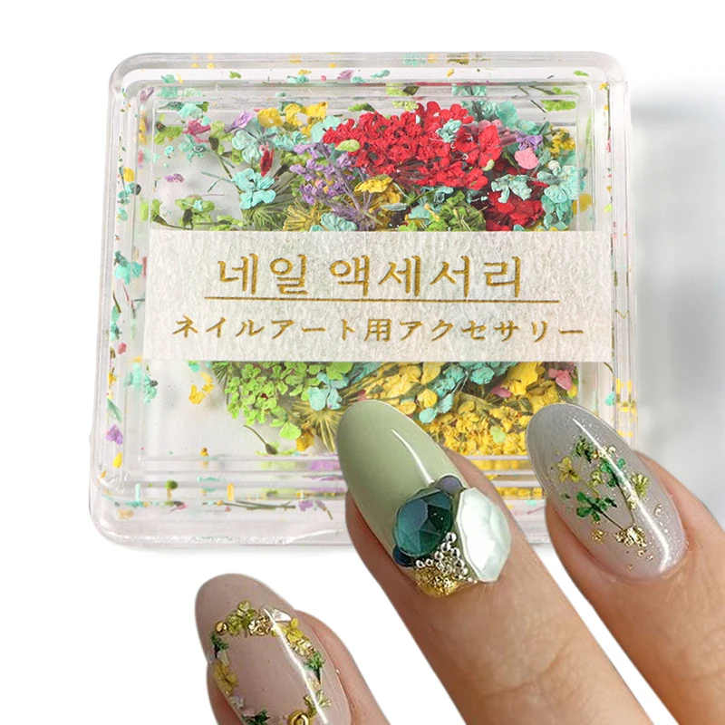 Nail Art DIY Decorations Japanese Style Gel Dried Flower For Nails Art Jewelry Charms Flower Beauty Salon Decoration 4