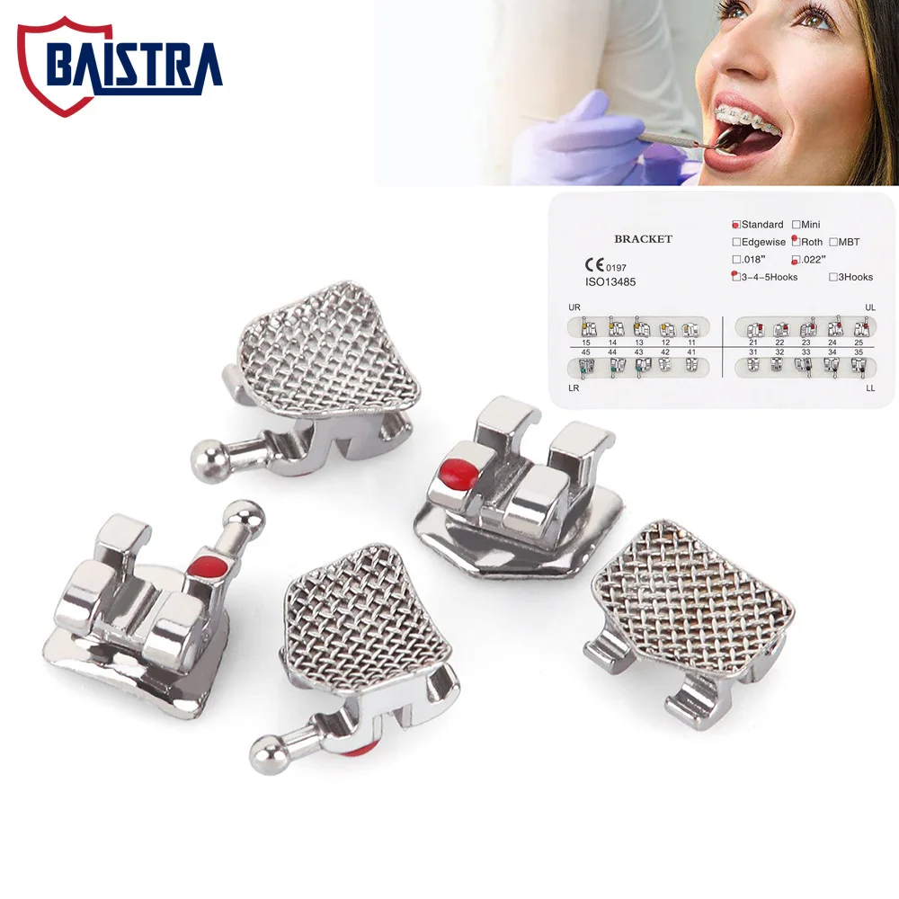 5packs=100pcs Dental Metal Brackets Orthodontic Braces For Teeth