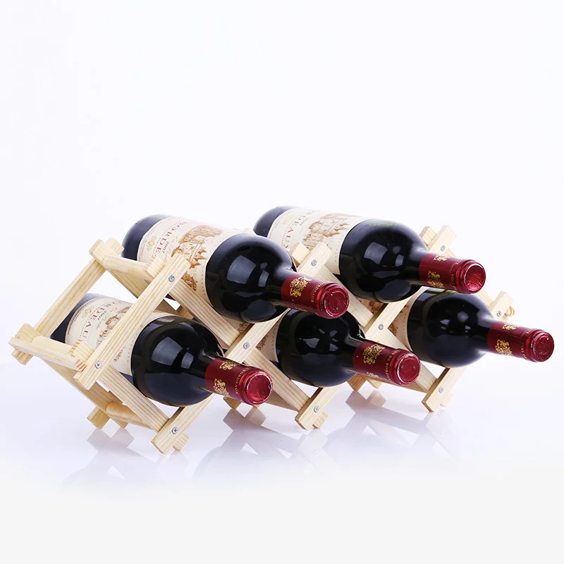 Creative folding wine wooden frame European wooden wine display stand solid wood rack WF4201513 wine glass holder rack