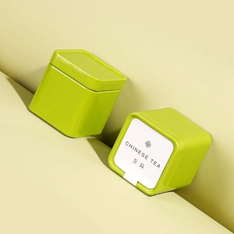 1PC Mini Storage Box Sealed Tea Caddy Coffee Jar Tea Leaves Container Cans Tinplate Spices Storage