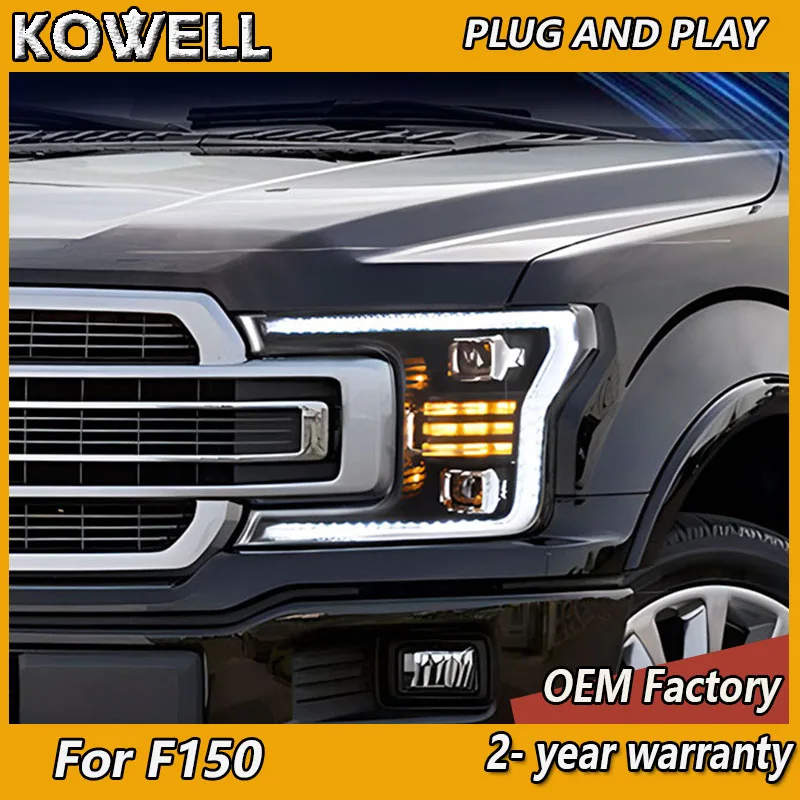 

Car Styling for Ford F150 Headlights 2015-2017 Ford Raptor Head Lamps DRL Dynamic Turn Signal High Beam Projector Lens