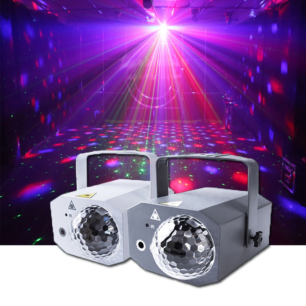 

10W LED Projector Light With Remote Control 3 Modes Multi Pattern Sound Activated Stage Light For Christmas Wedding Decoration