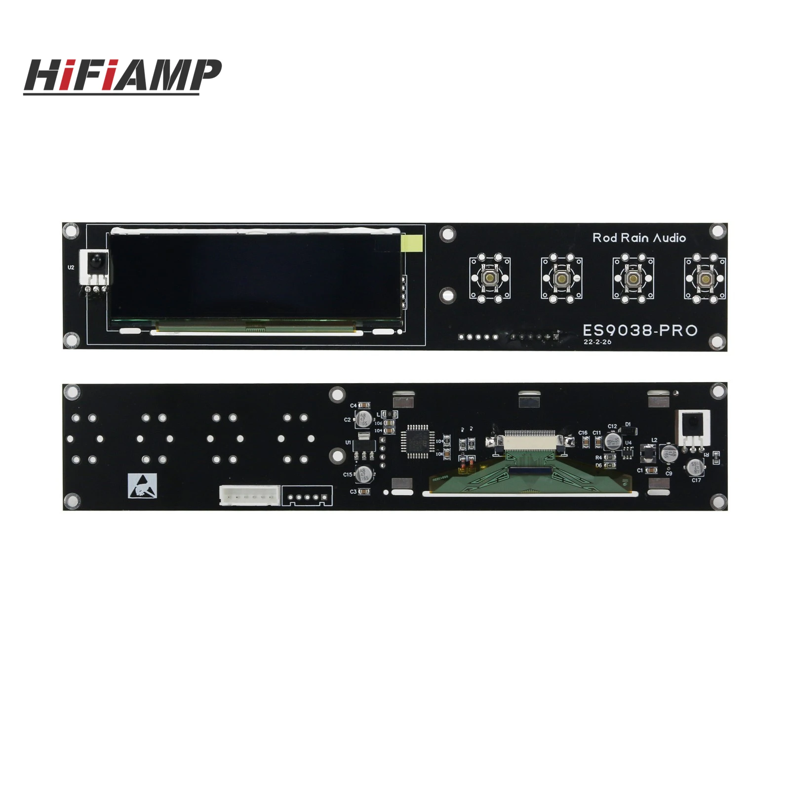 HiFiAMP 듀얼 ES9038PRO 디코더 보드 DAC 보드 DSD 384K Amanero USB 블루투스 5.0 무손실 광섬유 동축 디코더