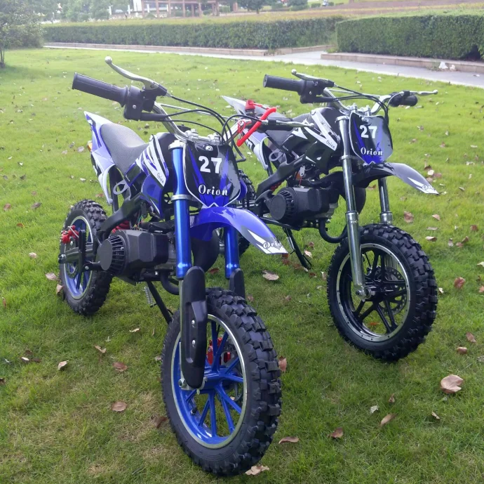 Double Spring Engine Front Inverted Shock Absorber Electric Start Big Tire 49CC Mini Two-Stroke Gas Scooters