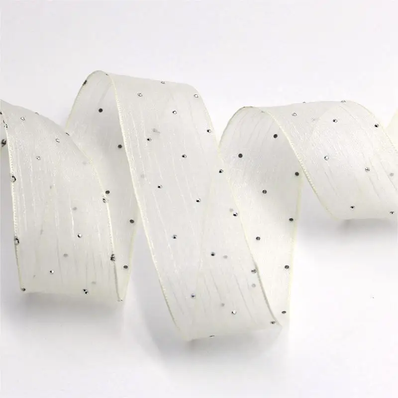 (5 Meters/pack) 4cm Bubble Pleated Tape Diamond Mesh Organza Ribbon Hair Bow Clothing Accessories Flowers Cakes Gift Packaging