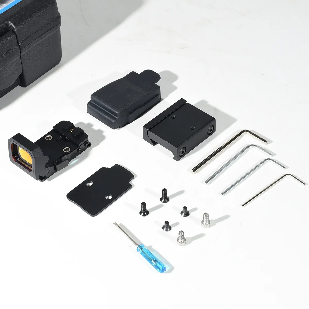 Red Dot Sight JH409 3MOA Folding Flip Collimator Reflex Mini 1x with 20mm Mount and Pistol Glock MOS Base