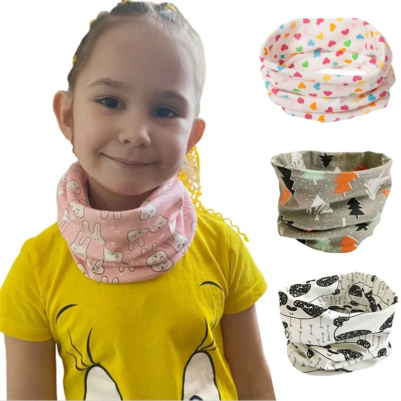 100% Cotton Baby Scarf Baby Muffler Autumn Winter Kids Neck Gaiter Boys Girls Neckerchief Children Scarves