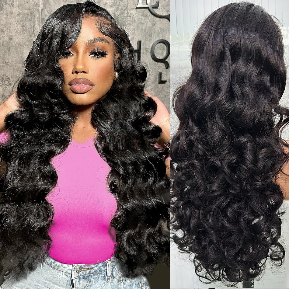 100% Необработанные малазийские натуральные волосы с двойным утопом, волнистые волосы 13x4 HD, безклеевые парики 250%, парик из человеческих волос высокой плотности