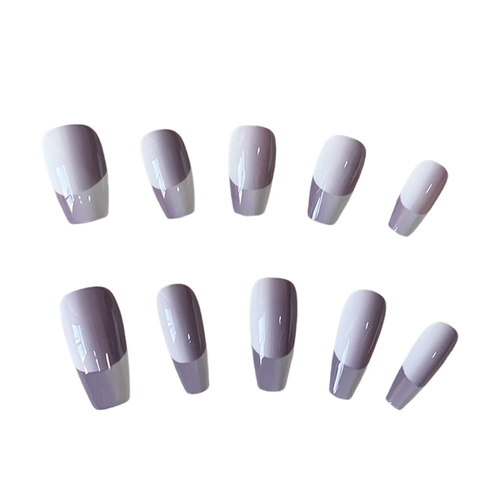 

Glossy Purple s Fake Nails Charming Comfortable to Wear Manicure Nails for Daily and Parties Wearing