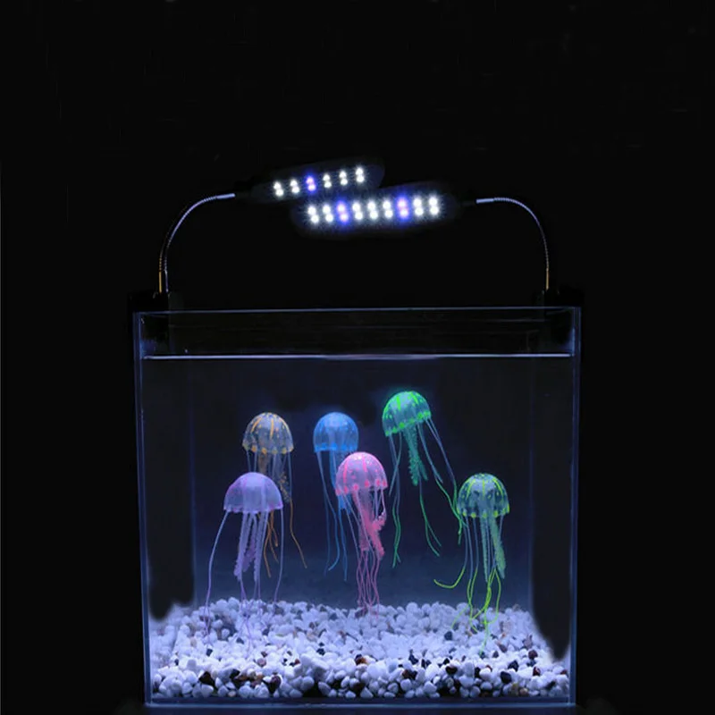 Jellyfish Water Tank Aquarium Decoration Artificial Glowing Effect Jellyfish Ornament Fish Tank Decor Colorful Home Decoration