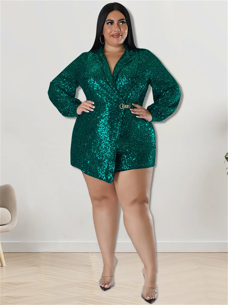 Wmstar Women's Plus Size Clothes Party Jumpsuit Solid V Neck Fashion One Piece Outfit Fashion Bodysuit  Wholesale Dropshipping