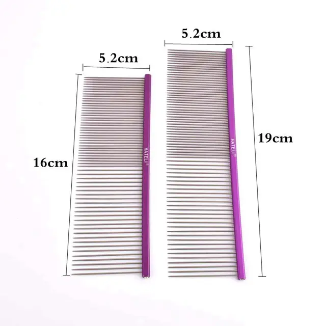 16/19cm Pet Hair Comb For Dog Comb Cat Detangler Fur Trimming Dematting Deshed Brush Grooming Tool For Long ​Hair Curly Pet 6