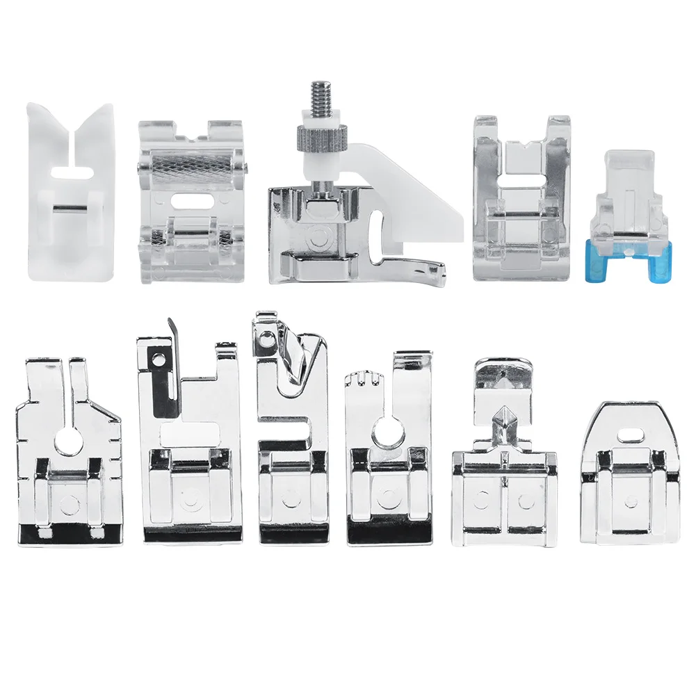 11pcs/set Household Sewing Machine Parts Quilting Zipper Walking Foot Presser Feet Kit