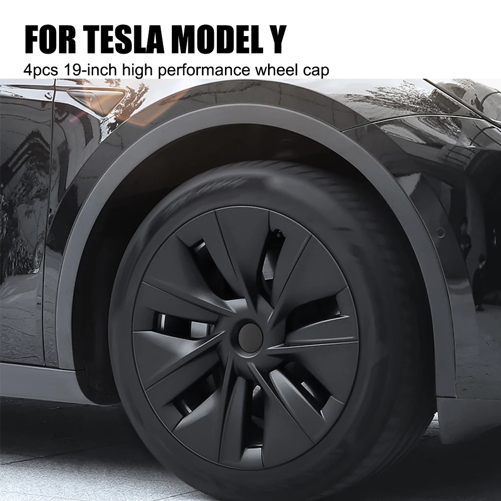 

Hub Cap Full Cover For Tesla Model Y 2021 2022 4PCS Automobile Hubcap Car Accessories Replacement Wheel Cap Kit 19 Inch