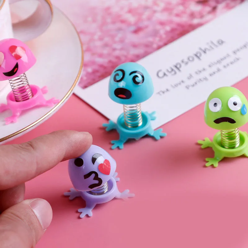 

Novelty And Fun Creative Educational Parent-child Toys Assembled Spring Figurine Cartoon Doll Cute Bouncing Figurine Toys