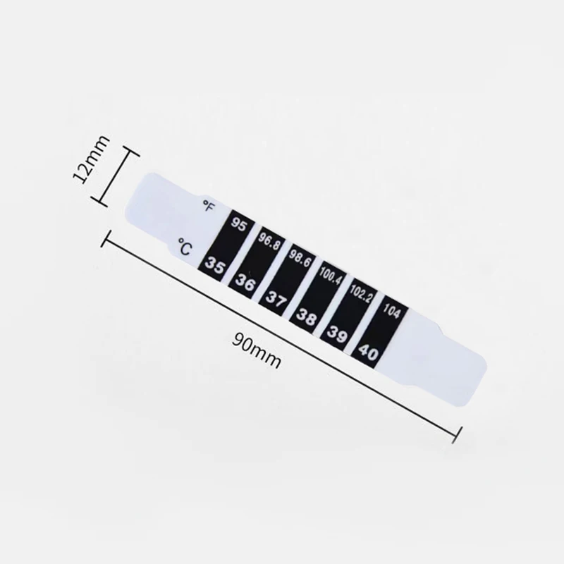 10Pcs 이마 머리 스트립 온도계 물 우유 온도계 발열 몸  어린이 키즈 테스트 온도 스티커 베이비 케어