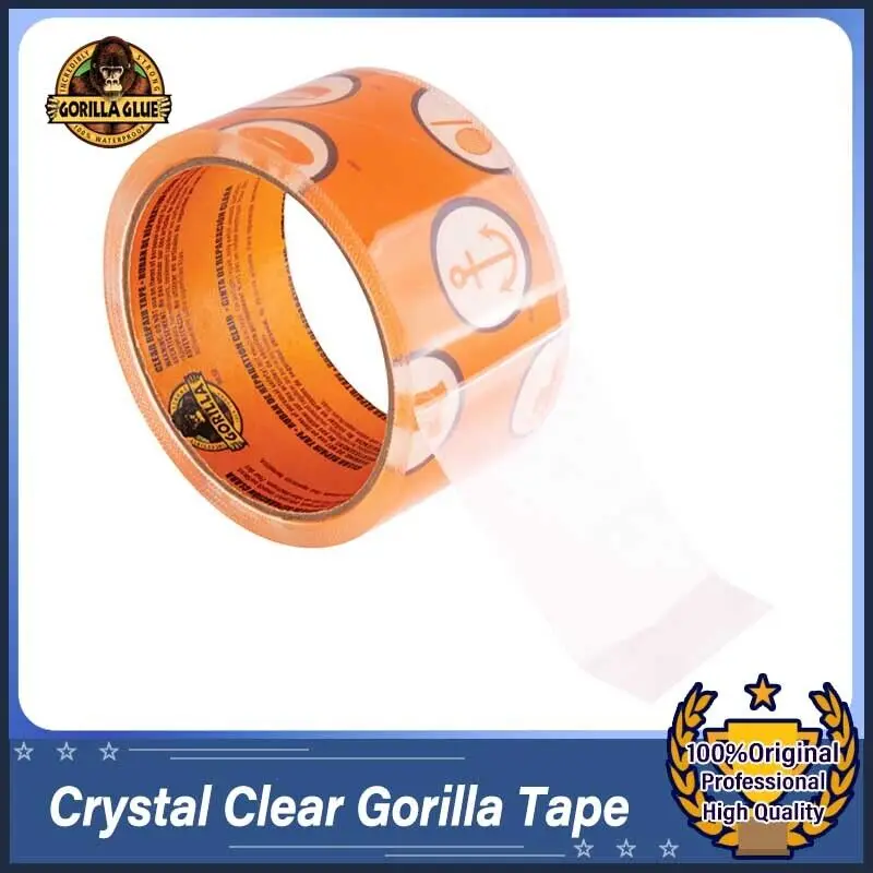 Nastro Gorilla Crystal Nero/Bianco/Trasparente 38 mm x 4,57 m Resistente ai raggi UV e alle temperature