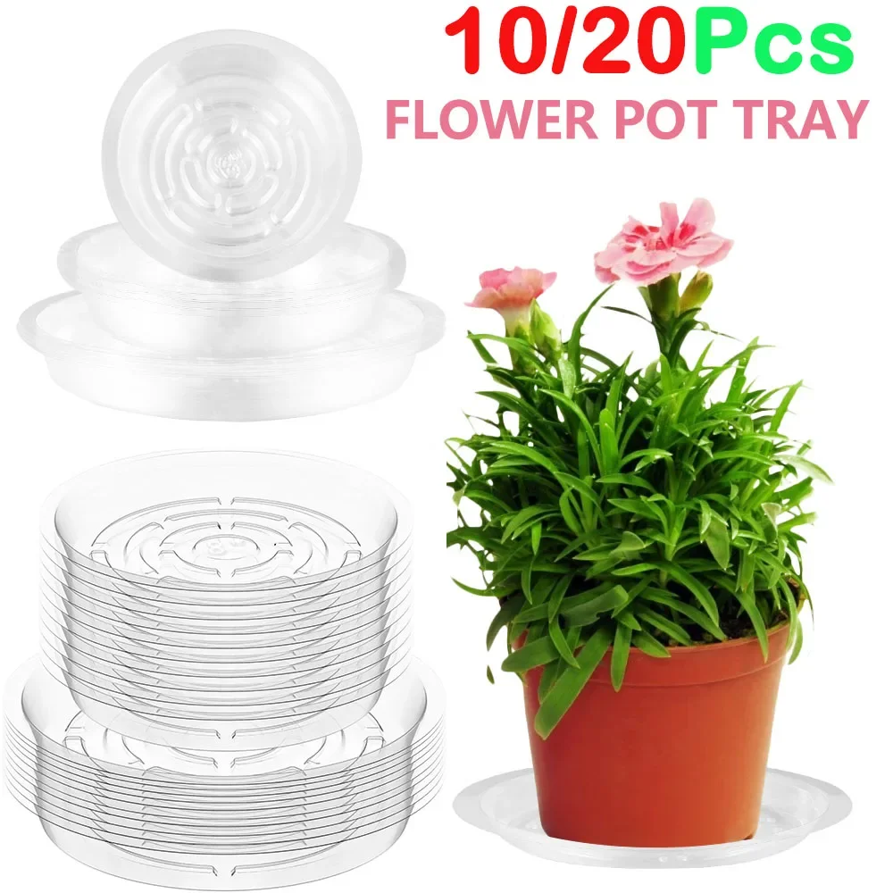 thumbnail image 2 of 4 Pcs Plant Saucers Clear Round Plants Flower Pot Tray Reusable Planter Tray – Buy The Best Products In The Online Store 2 of 14