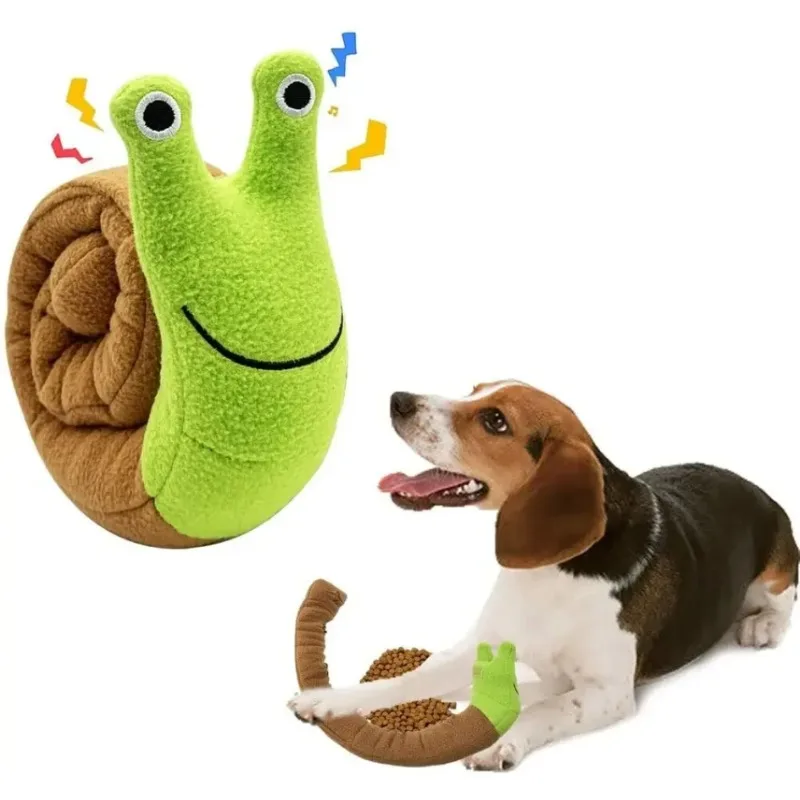 

Dog Squeak Toys Pet Sniffing Plush Snails Toys Tibetan Food Molar Puzzle Dog Toys Interactive Dog Puzzle Toy Feeder Pet Supply