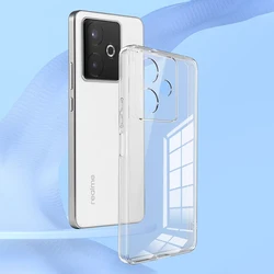 Transparent Silicone Protective Phone Case - Soft, Thin Water Shell Design with Camera Protection for Realme GT7 Pro Racing (Clear)