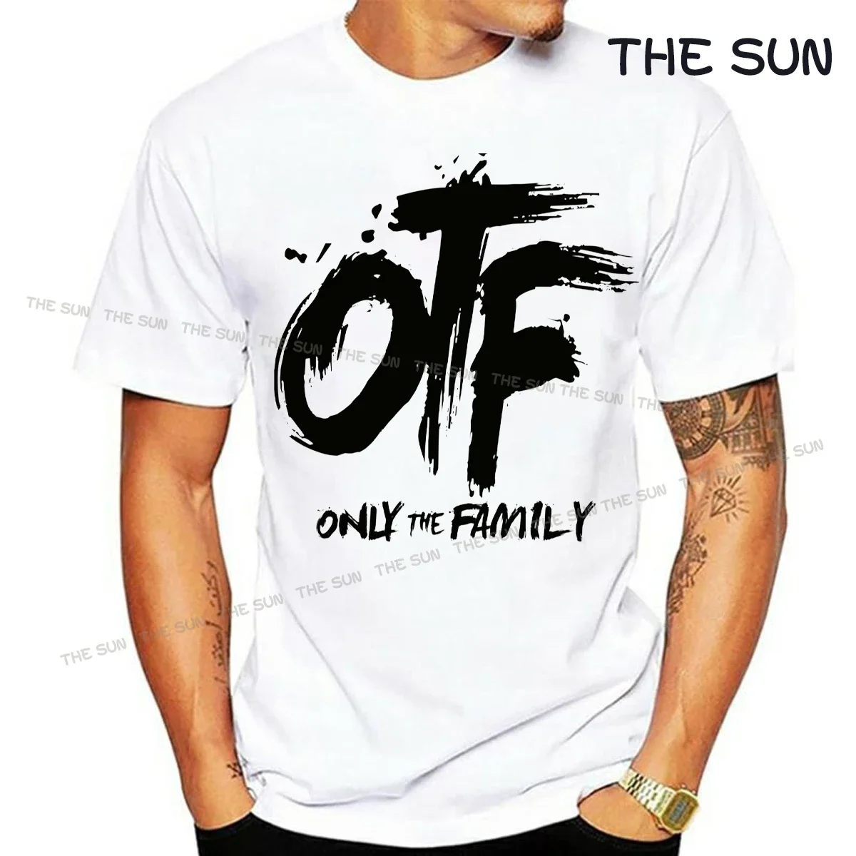 

Men Black T-Shirts Fashion Adult Tees Tops O-neck with Lil Durk Otf Pattern Printed Summer Fashion Teeshirt Male Tops Cotton