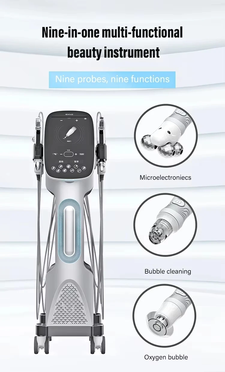 2025  high quality 9 in Oxygen Therapy Jet Peel Face Lifting Hydro Microdermabrasion Oxygenation Infusion Aqua Facial Device 2