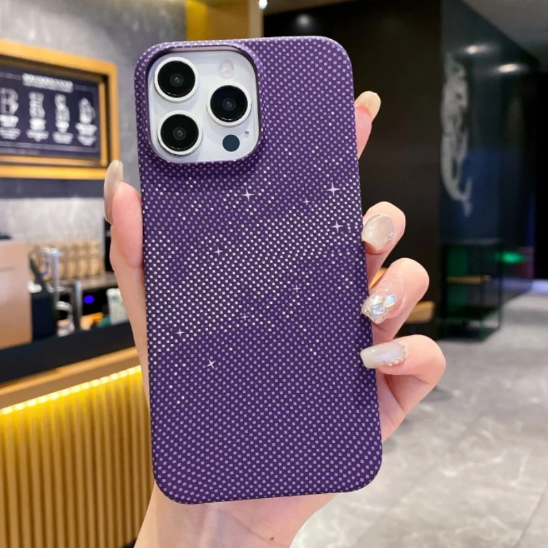 Fashion Kailaf Matte Carbon Slim Phone Case - Starry Sky Patterned Shockproof Hard Cover