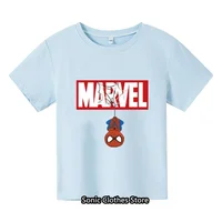 Spiderman Cartoon Boys and Girls 3-14 Year Old Children's Printed T-shirt Children's Summer Short Sleeved Fashion T-shirt Top 2