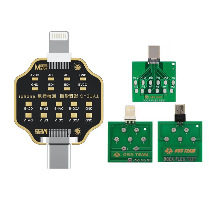 1 Pz Micro Usb Pcb Test Board Dock Di Ricarica Flex Tester Per Iphone U2 Andorid Tipo C Smartphone Riparazione Strumenti Di Test Facili