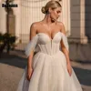 A-line Wedding Dresses Draped Pleat Off-The-Shoulder 2024 New Sleeveless Bride Dresses Brush Train Floor Length robe de mariée 6