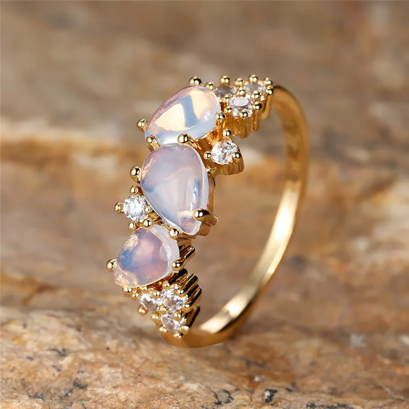Anillo Moderno De ópalo Azul Redondo, Plata De Ley 925, Piedra Natal De Octubre, Anillos Apilables, Piedra Preciosa Azul, 14.º Aniversario, Mistry Gems, R22BOP - México