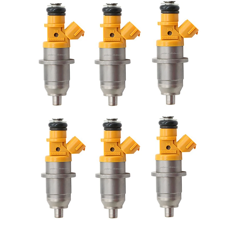6Pcs 1465A012 Fuel Injectors E7T05074 DIM1070G for Mitsubishi