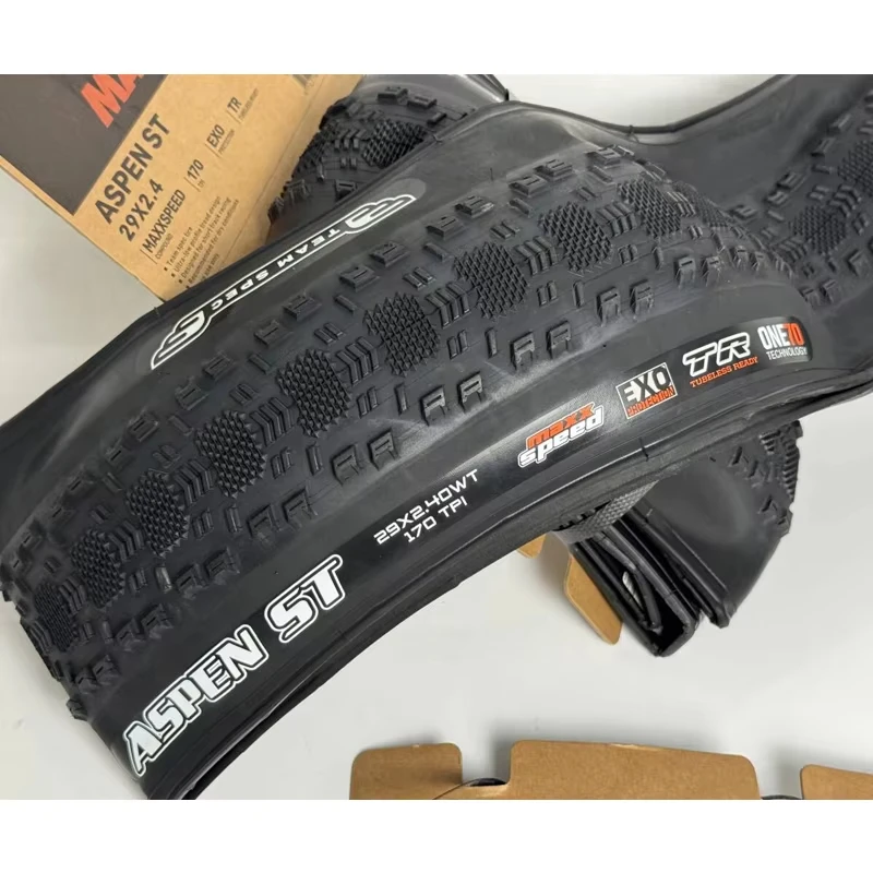 MAXXIS ASPENチームスペック170TPI 29X2.4チューブレス2本 Maxxis Aspen Folding Tire - TeamSpec | MaxxSpeed | EXO ONE70
