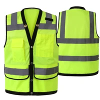 Mesh Reflective Safety Vest with Pockets and Zipper