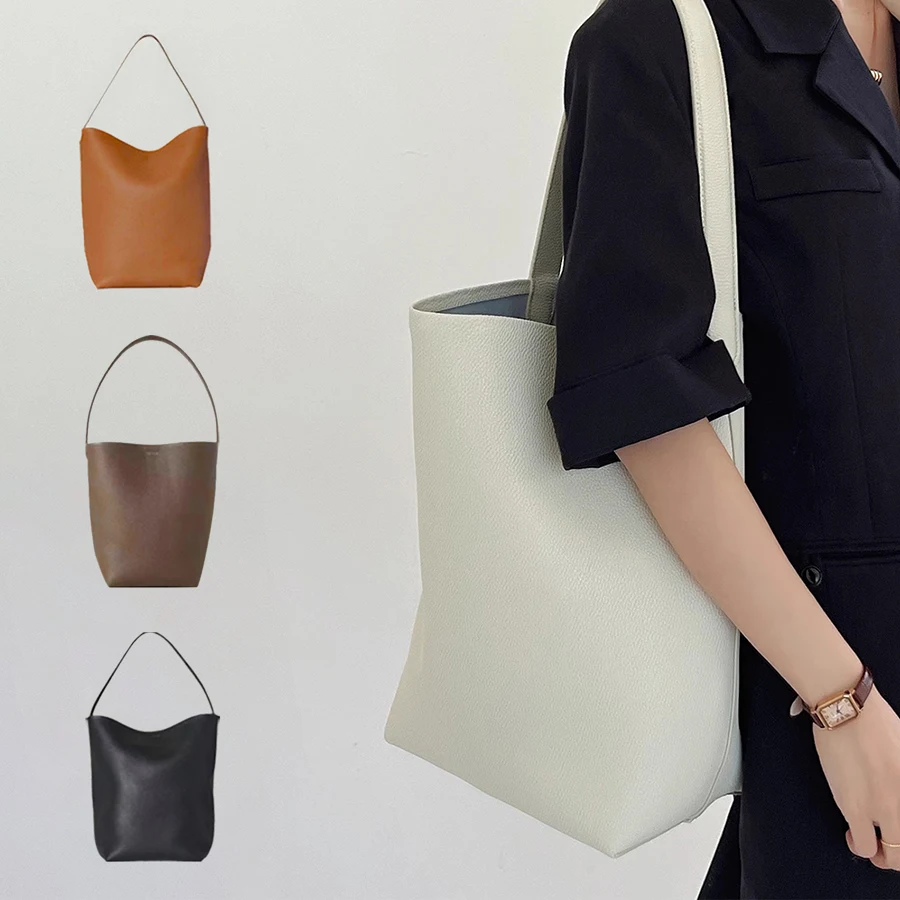 Borsa Tote Grande da Donna, Borsa a Spalla di Lusso in Vera Pelle, Design Giapponese Popolare, Morbida e Confortevole - immagine 4
