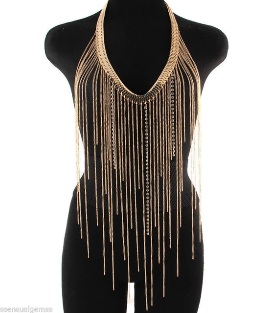 2024 Body necklace Women's body chain Clothing accessories wear with body  chain