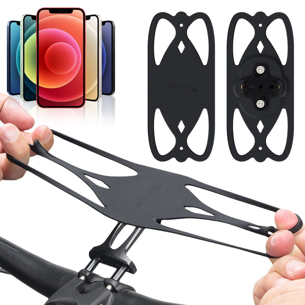 Silicone Bicycle Phone Holder Universal Bike GPS Support Bracket Motorcycle Mobile Phone Support for Phones Over 4Inch