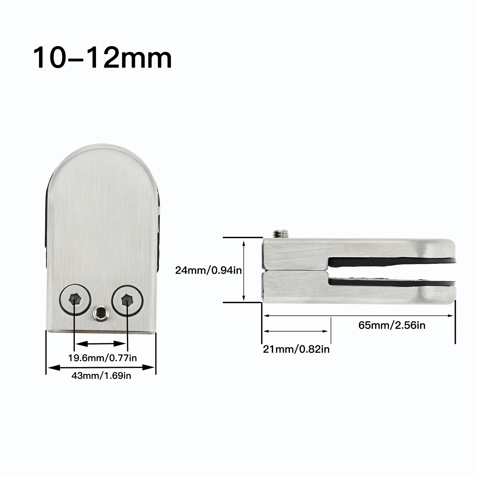 corrimao escada clipe polido semicirculo plana s m l 6 12mm 8 pcs 16 pcs 03