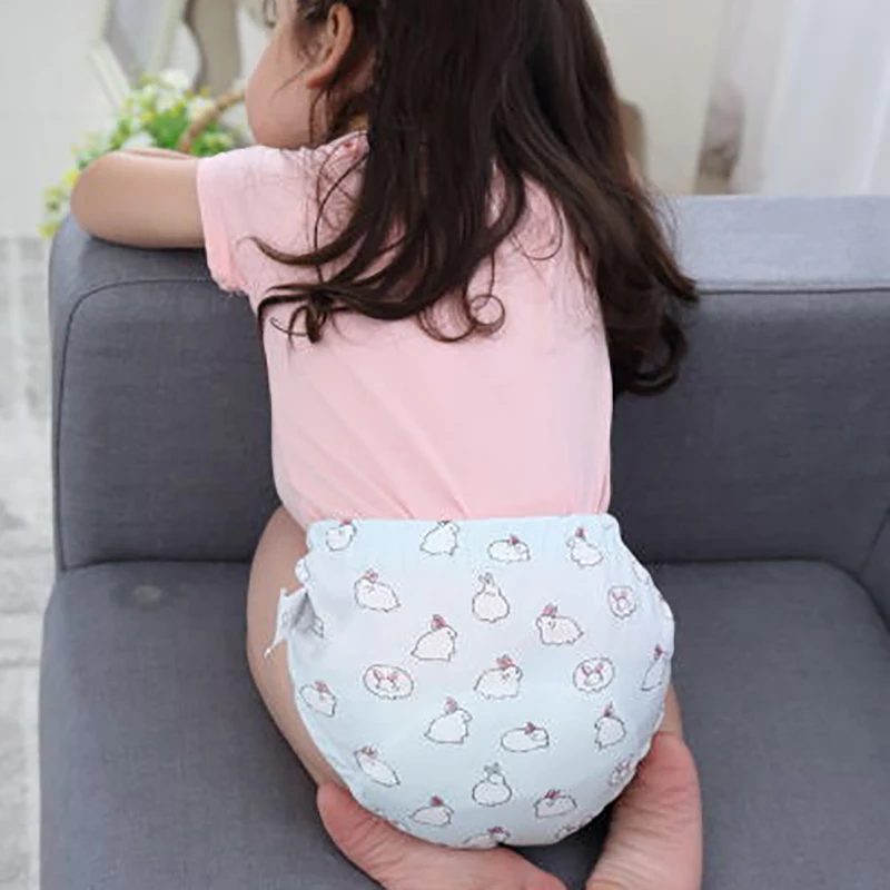 Baby Training Pants New Baby Waterproof Training Pants Cute Cotton Baby Diaper Infant Washable Shorts Nappies Panties Nappy Changing Underwear Cloth