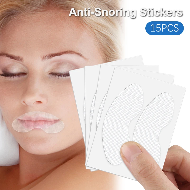 Description Picture 6 of item15Pcs Correction Lip Nose Breathing Improving Patch For Children Adult Night Sleep Mouth Orthosis Tape Anti-Snoring Stickers