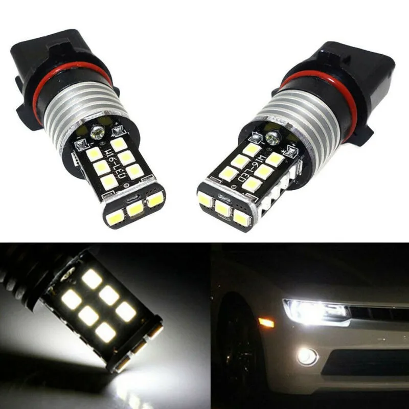 

2x Fog Lights Bulbs 2pcs 6000K Canbus DRL Daytime Running Easy Plug Error Free Lamp Quick Instant Start-up Time