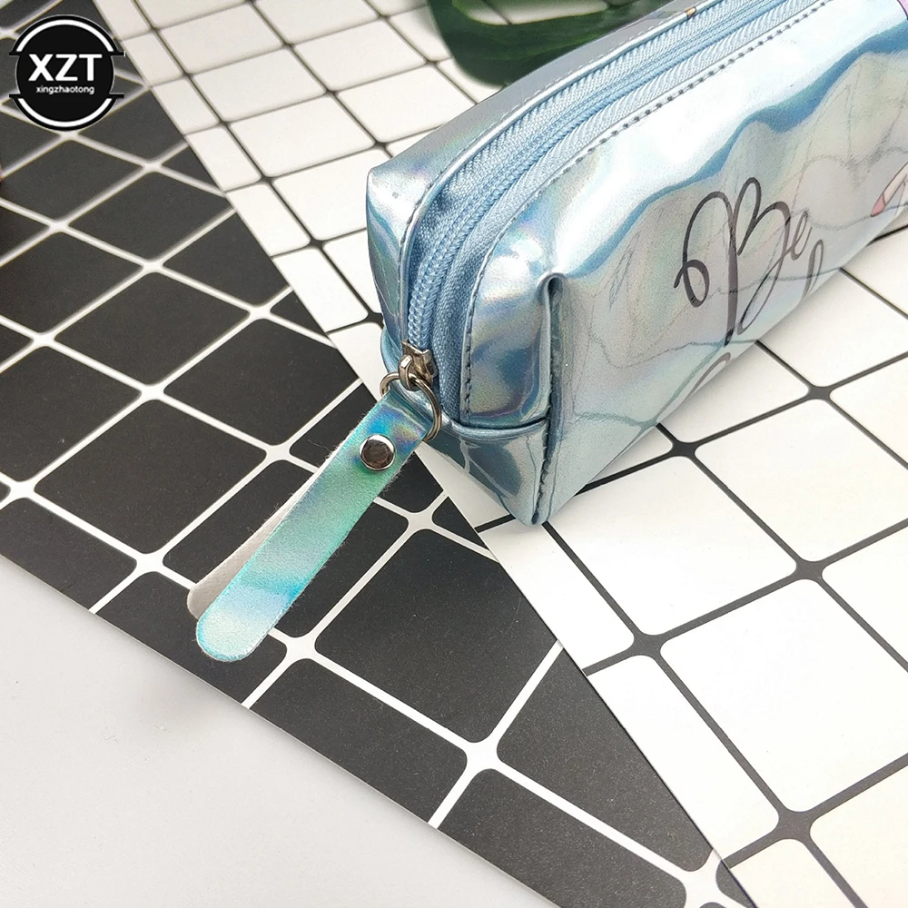 Pencil Case Holographic Laser Unicorn Pen Bag For Girl Boys Student Large Capacity Waterproof Pen Box School Supply Stationery pencil cases