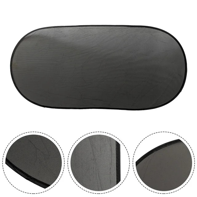 1pc Car Rear Sun Visor Cover 100*50cm Black High Quality Auto Side Window Screen Sunshade Visor Cover Anti-UV Protection 6