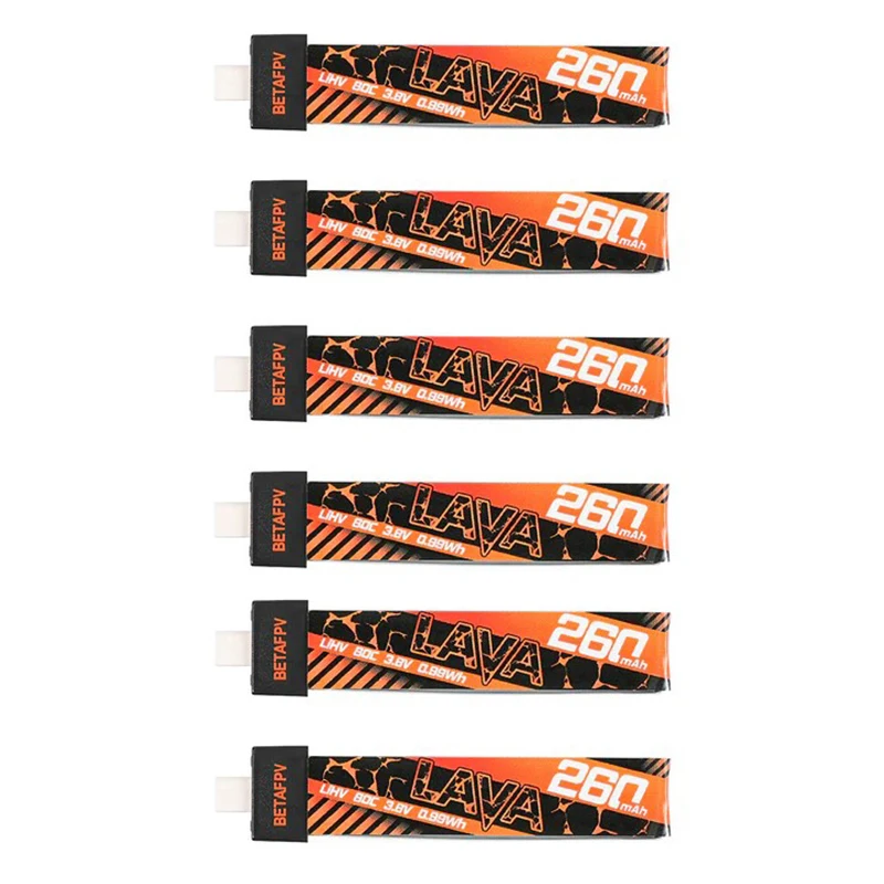 6PCS 260mAh 1S 80C