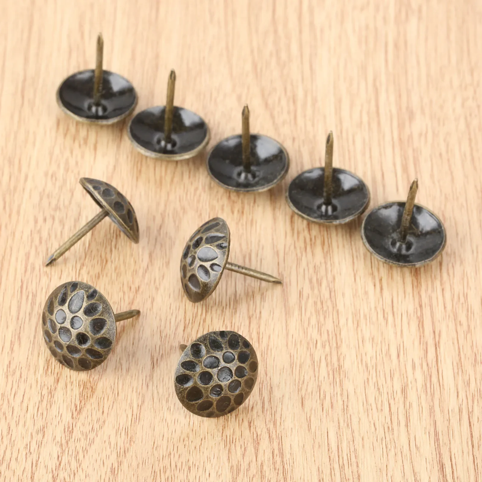 10Pcs 19*20mm Antique Bronze Upholstery Nails Tacks Jewelry Wood Box Sofa Decorative Nails Tacks Stud Pushpin Furniture Hardware upholstery nail